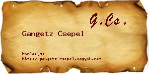 Gangetz Csepel névjegykártya